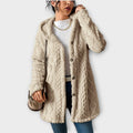 Emilia | Textured Winter Hooded Jacket, Relaxed Fit