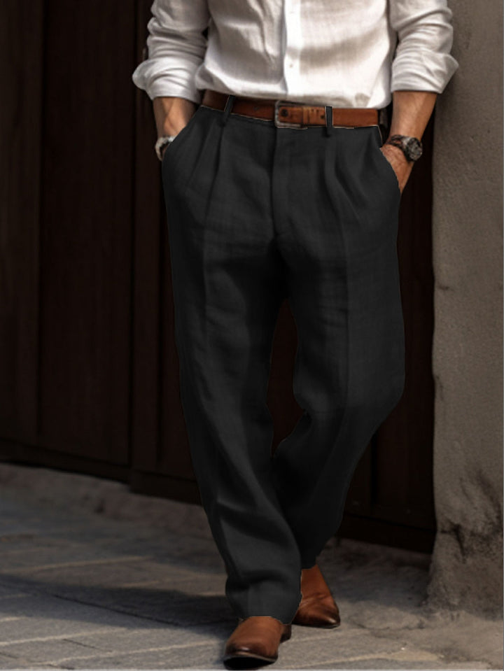 Thaddeus | Breathable linen casual pants men