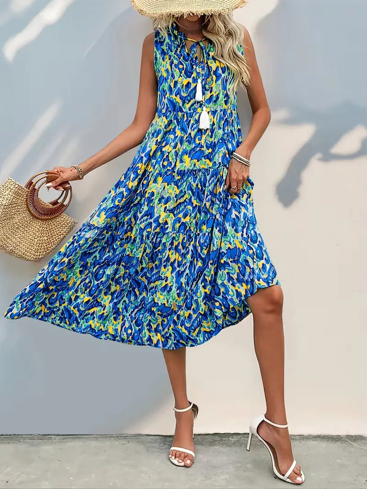 Everly | Printed Tiered Maxi Dress