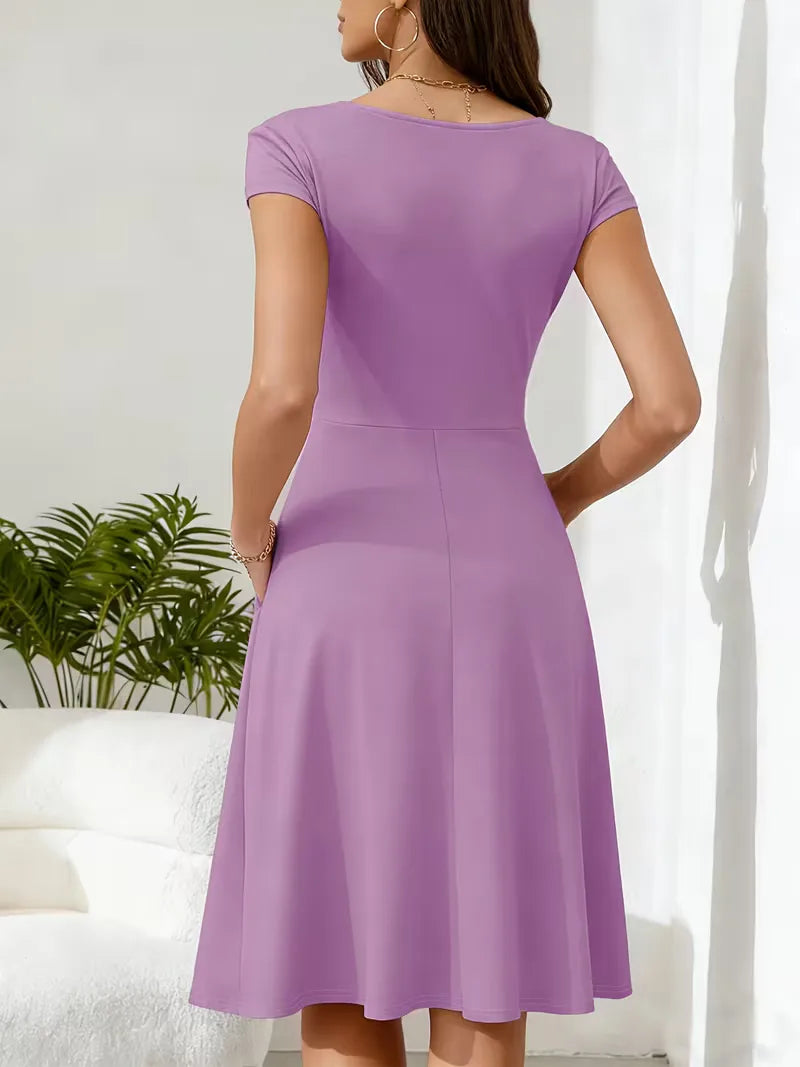 Aubrielle | V-Neck Fit & Flare Dress