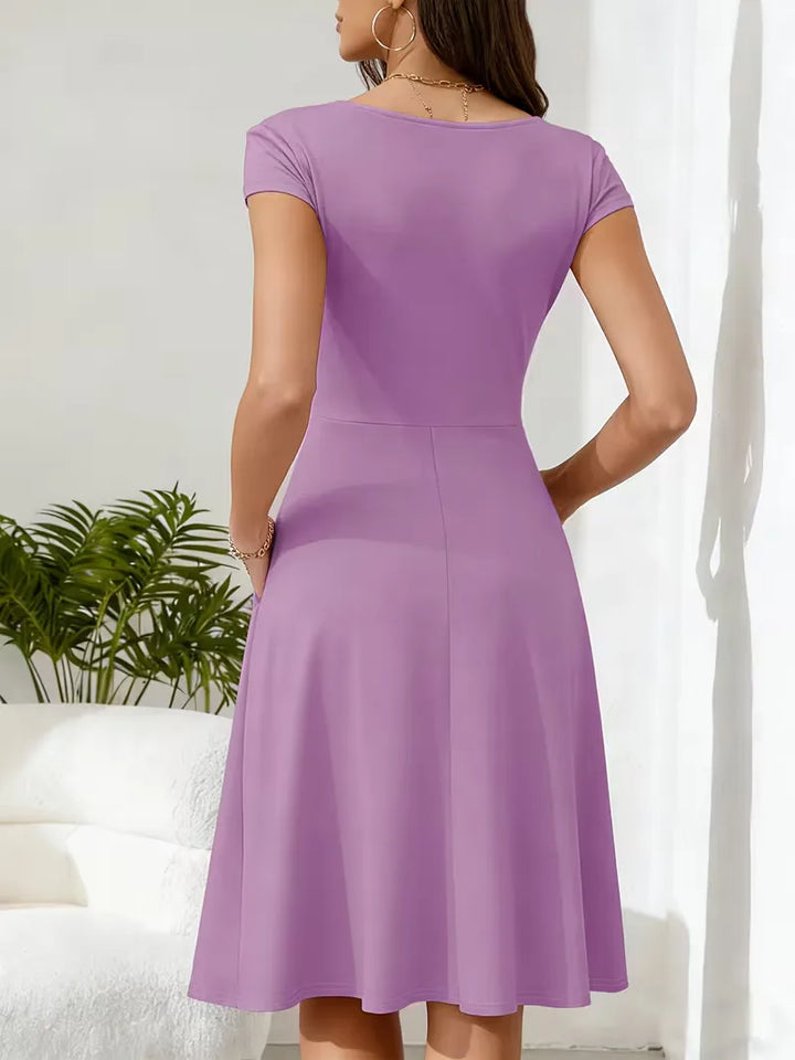 Aubrielle | V-Neck Fit & Flare Dress