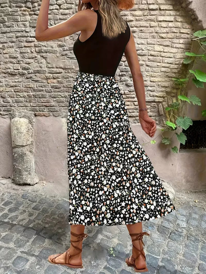 Aria | Floral A-Line Midi Dress