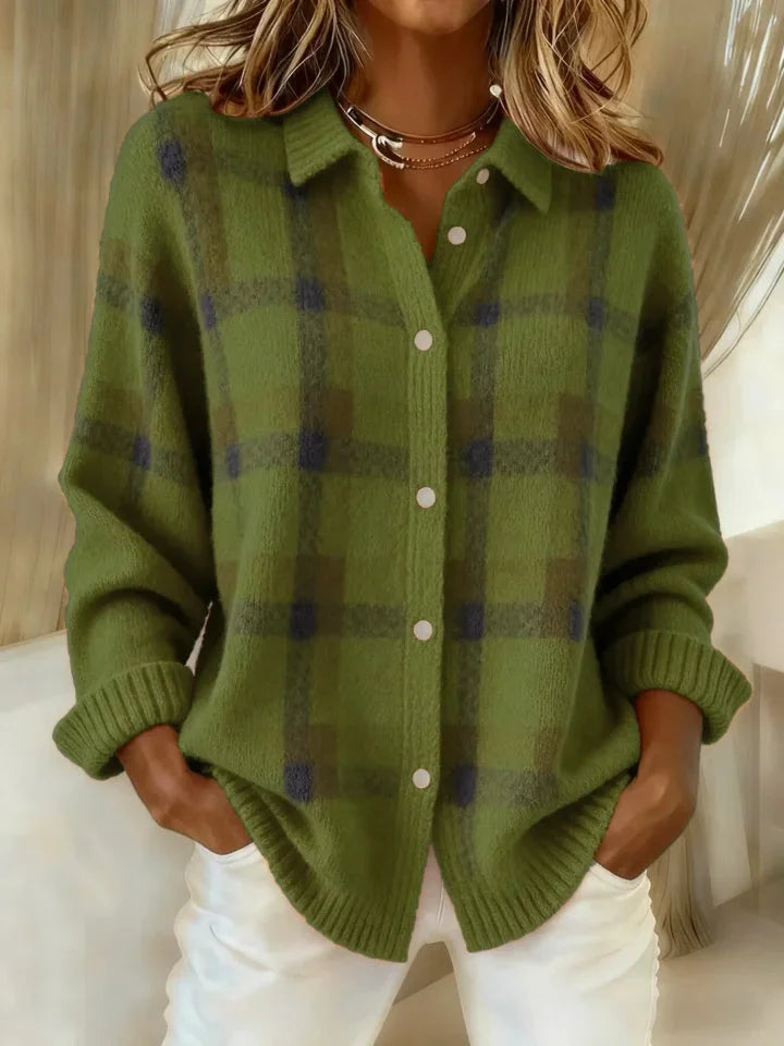 Tamsin | Women's Plaid Button Cardigan