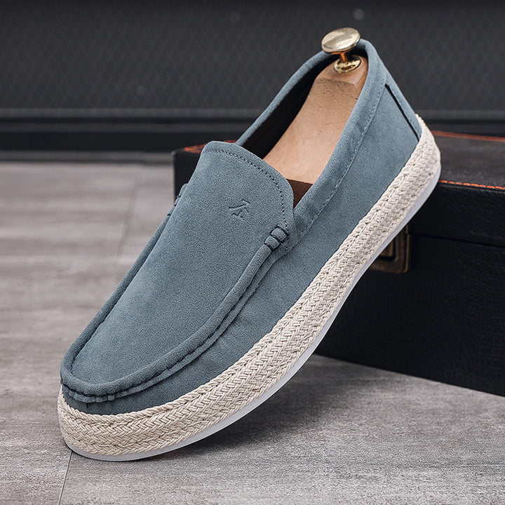 Men's blue canvas casual shoes
