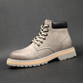 Elijah | Men's Leather Casual Boots, Platform Lace-Up