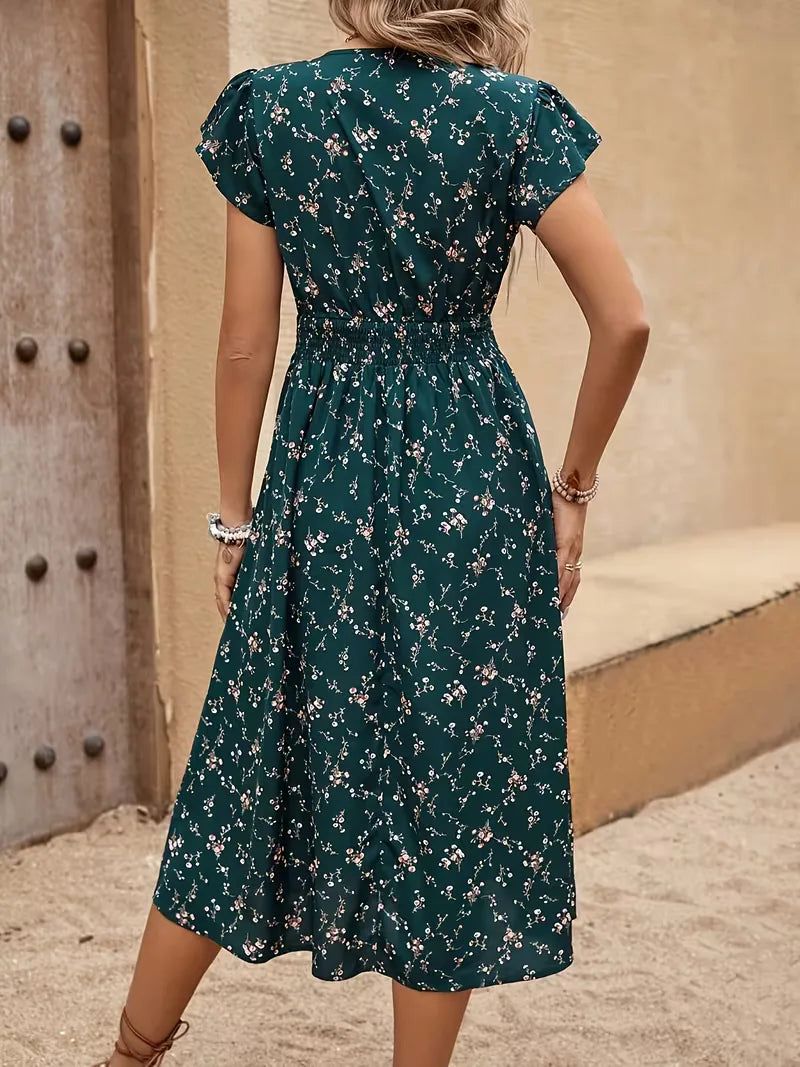 Willow | Floral Smocked Midi Dress