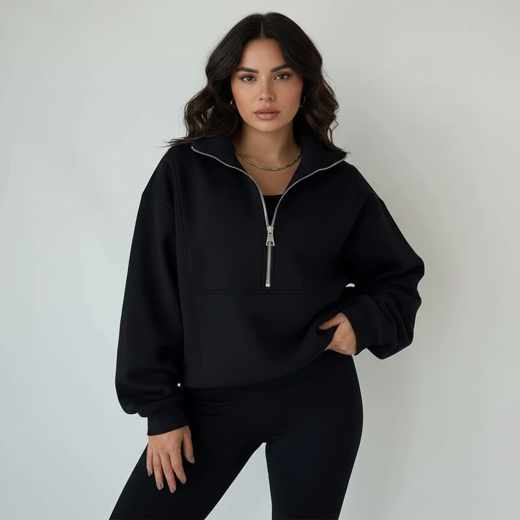 Presley | Cozy Half-Zip Lounge Outfit