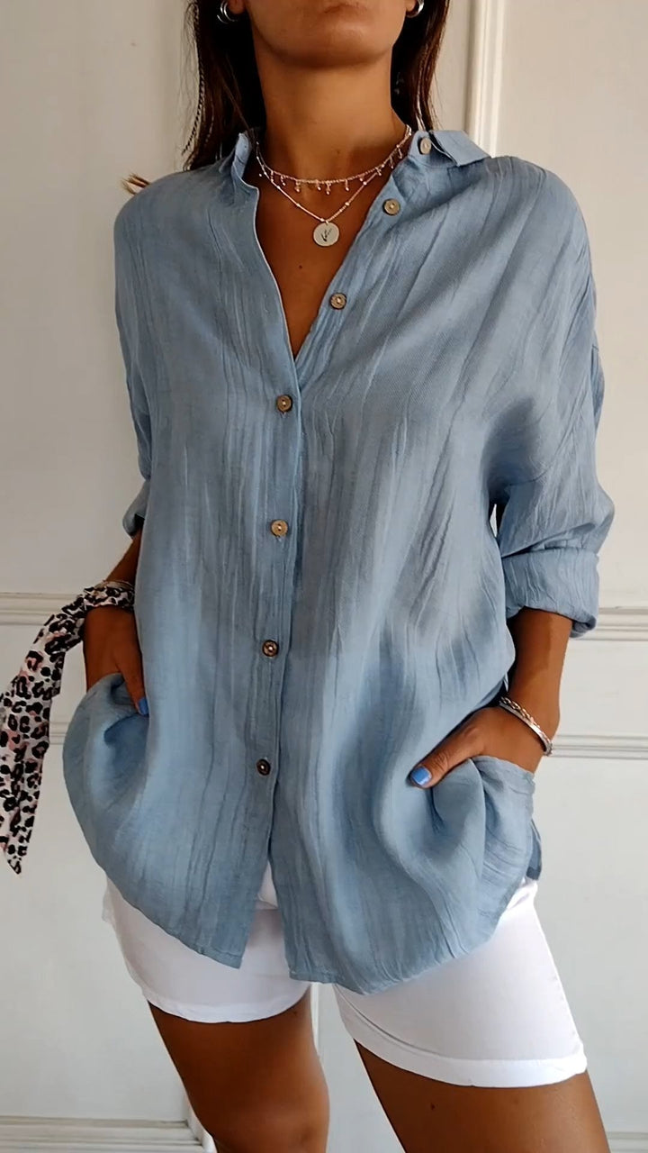 Avery | Oversized Button-Up Blouse