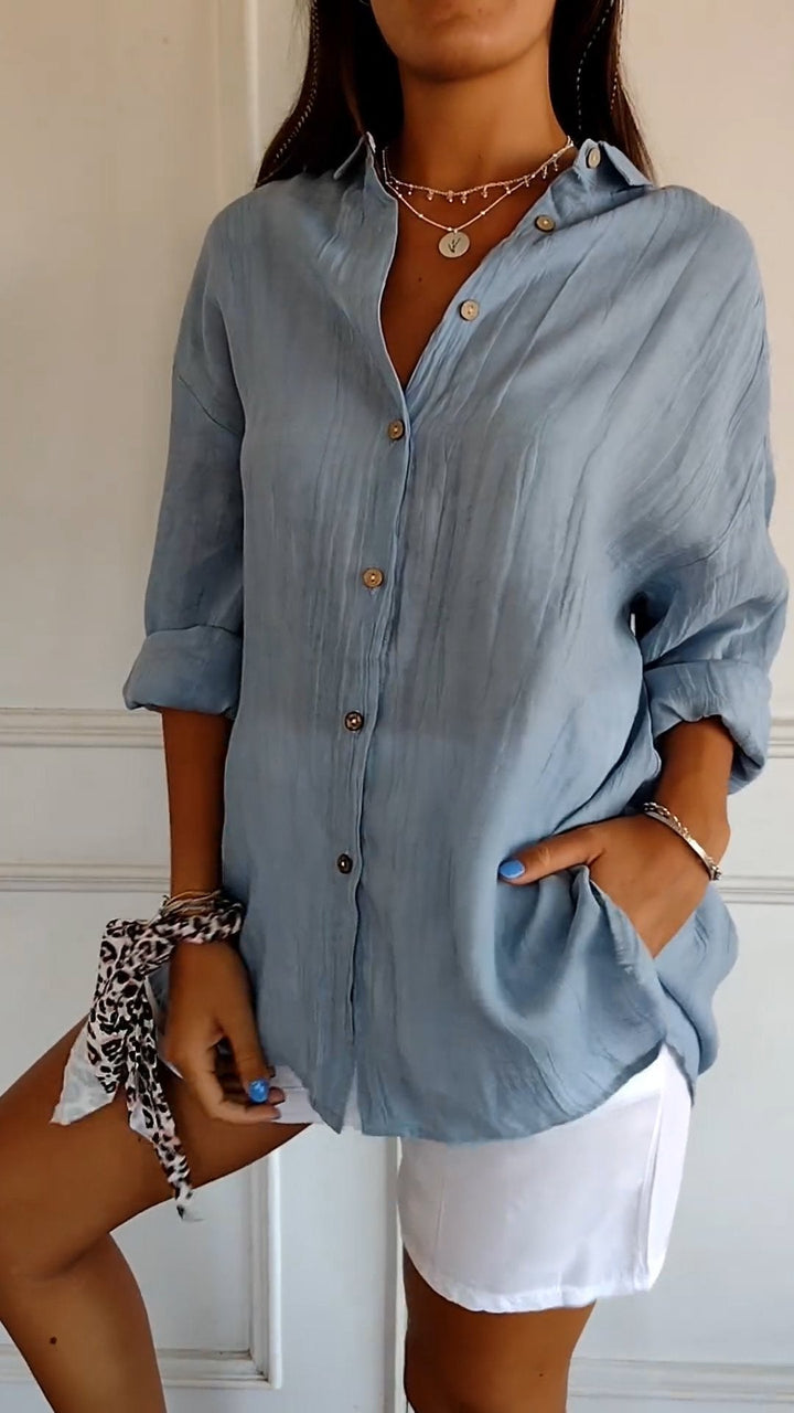 Avery | Oversized Button-Up Blouse