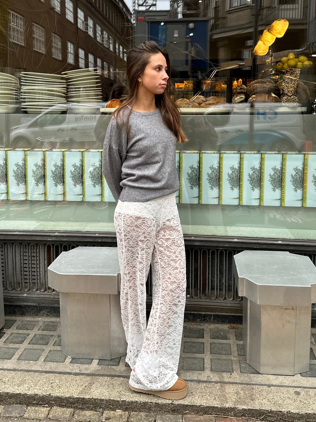 Elowen | Women's Floral Lace Flare Pants