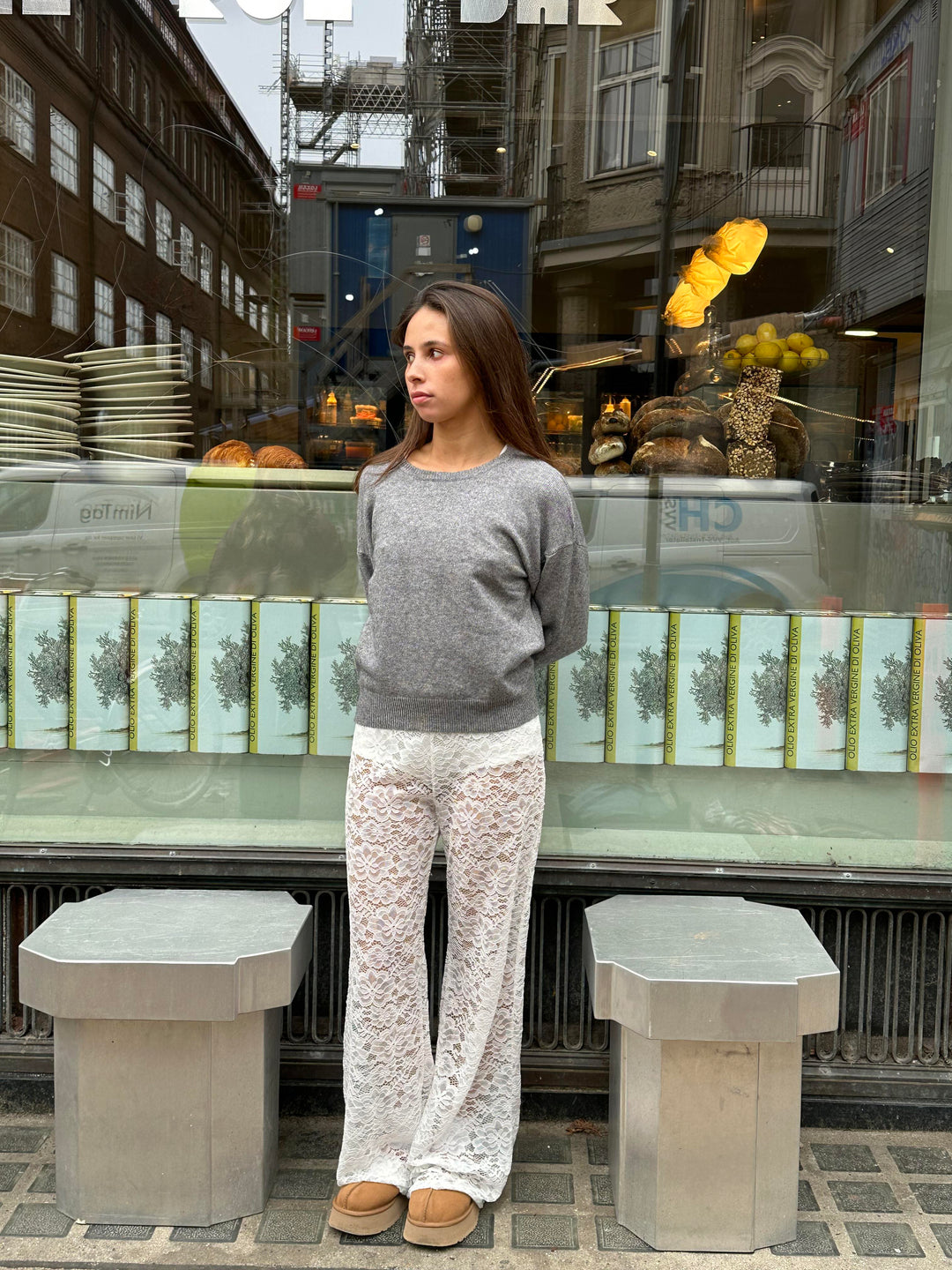 Elowen | Women's Floral Lace Flare Pants