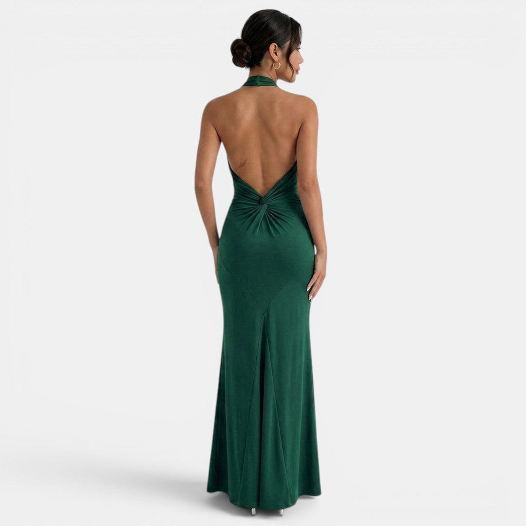 Quinlan | Elegant Halter Maxi Dress