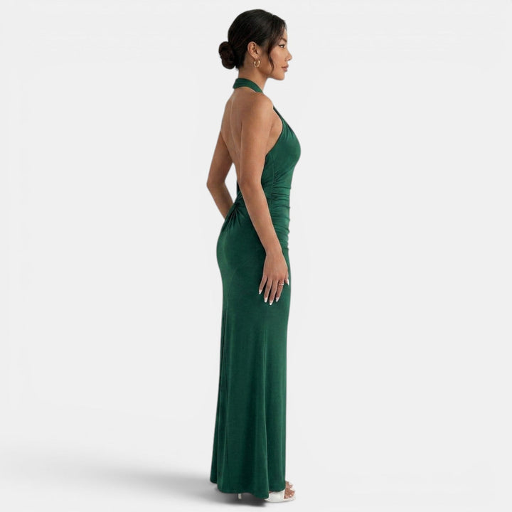 Quinlan | Elegant Halter Maxi Dress