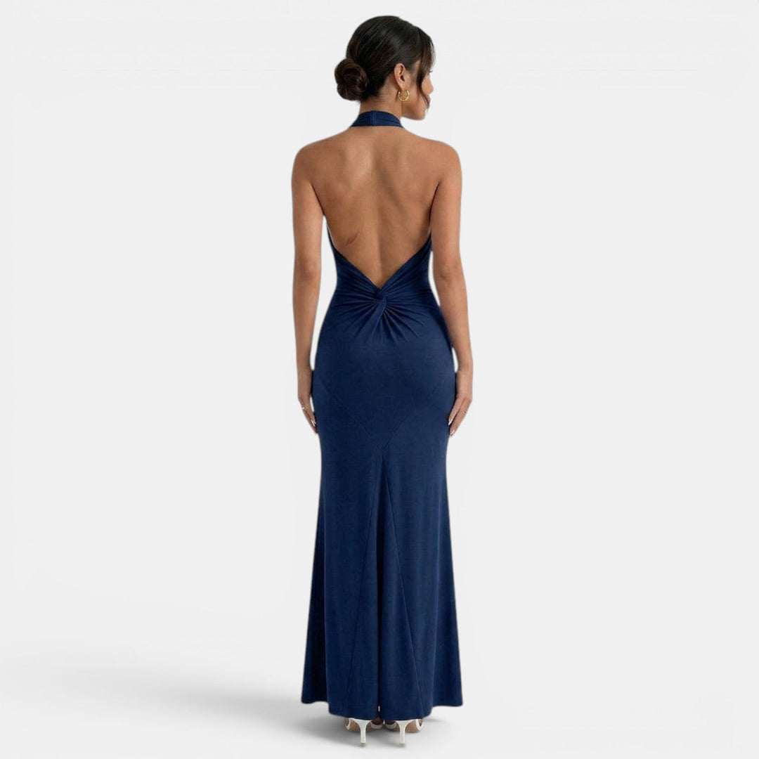Quinlan | Elegant Halter Maxi Dress