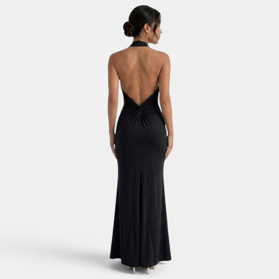 Quinlan | Elegant Halter Maxi Dress