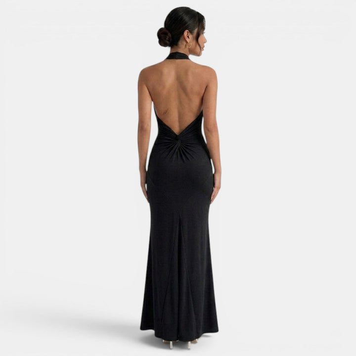 Quinlan | Elegant Halter Maxi Dress