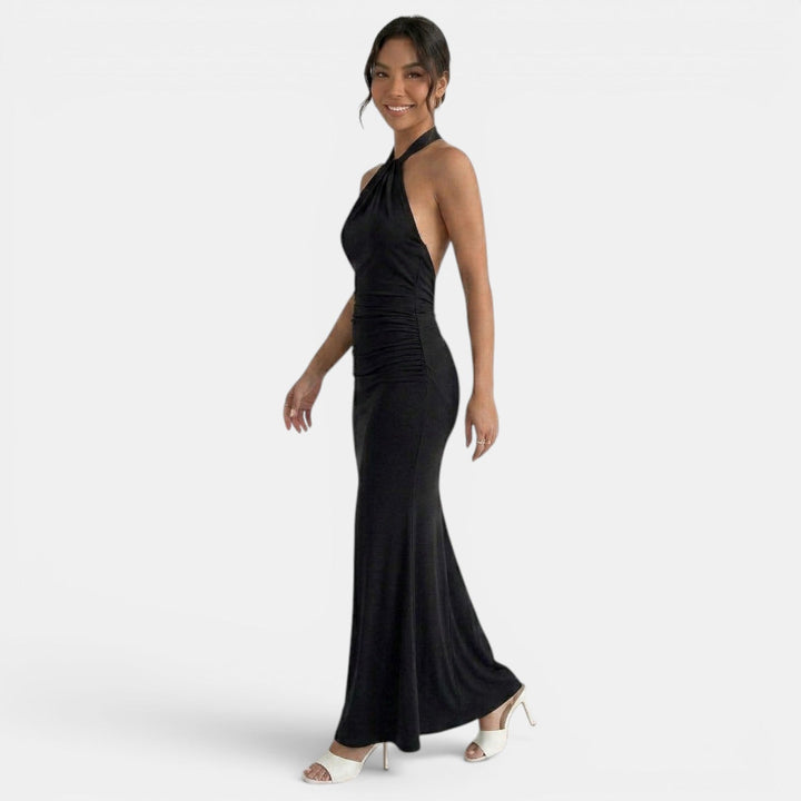 Quinlan | Elegant Halter Maxi Dress