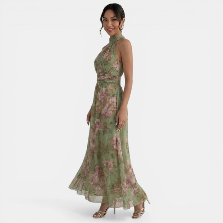 Lettie | Green Floral Maxi Dress
