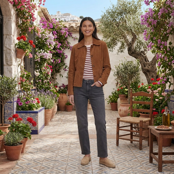 Heloise | Brown Suede Jacket