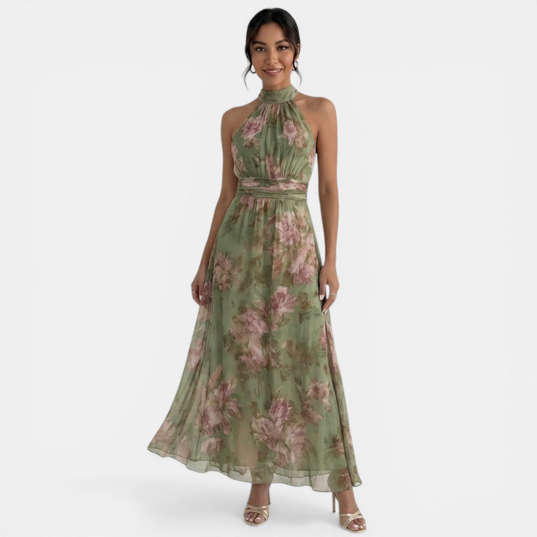 Lettie | Green Floral Maxi Dress