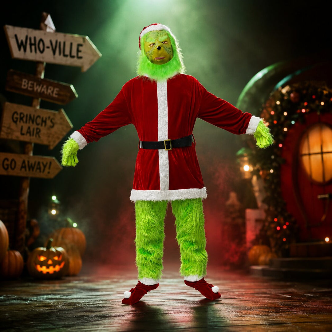 Rune77 | Grinch Halloween costume holiday look