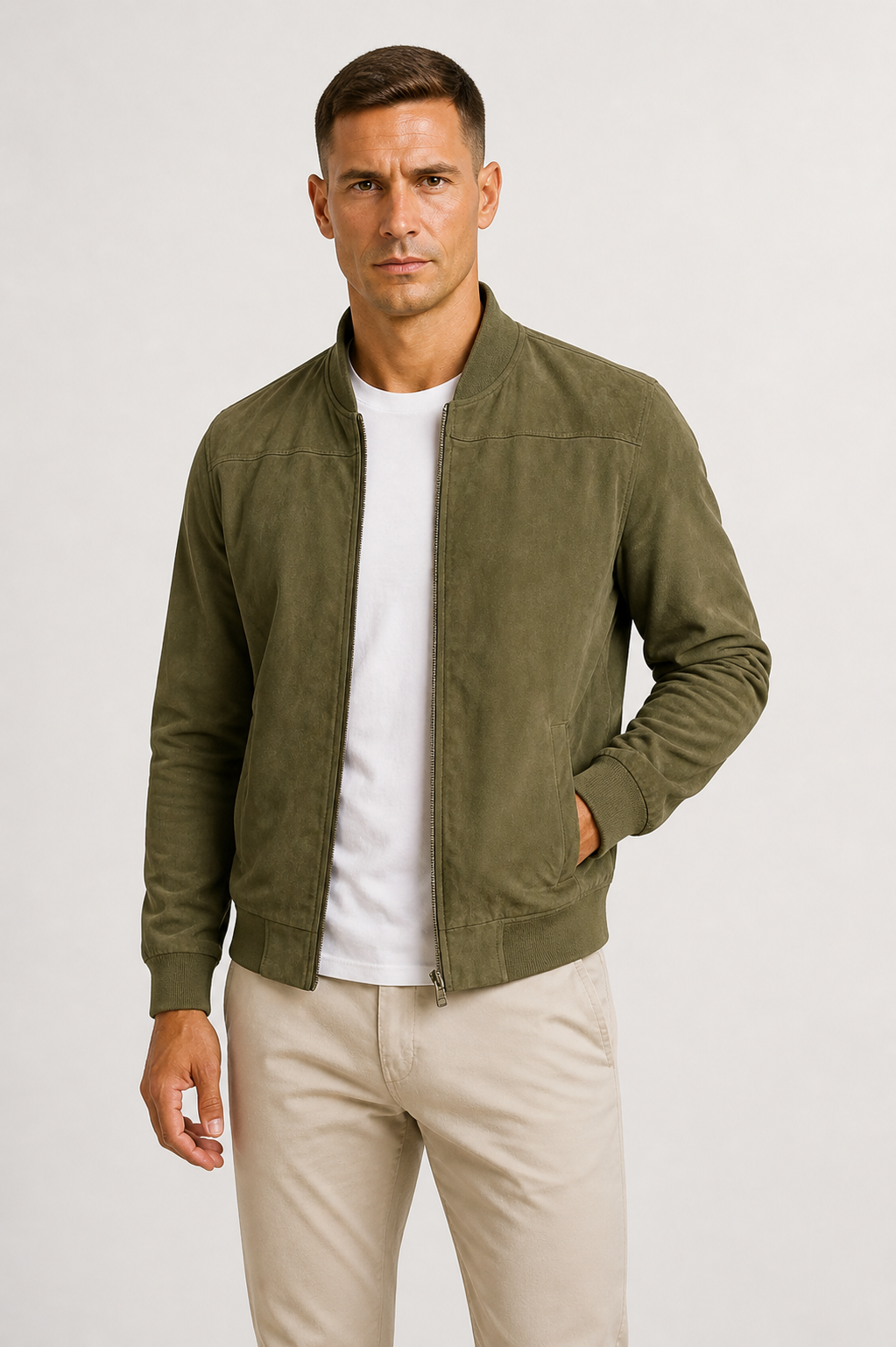 Sterling | Refined Suede Bomber Outerwear