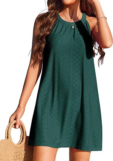 Lennox | Eyelet Halter Swing Dress