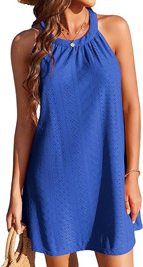 Lennox | Eyelet Halter Swing Dress