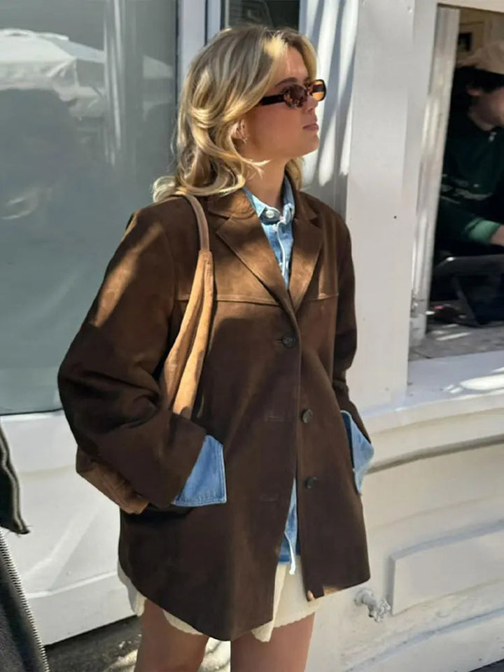 Harper | Soft Suede Fall Layer Jacket