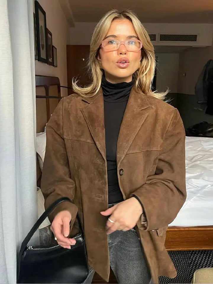 Harper | Soft Suede Fall Layer Jacket