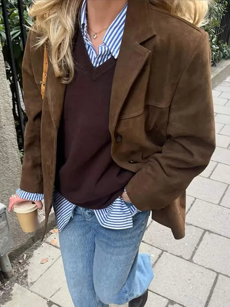 Harper | Soft Suede Fall Layer Jacket
