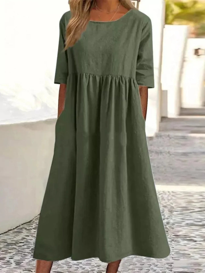 Harper | Relaxed Pocket Midi Dress