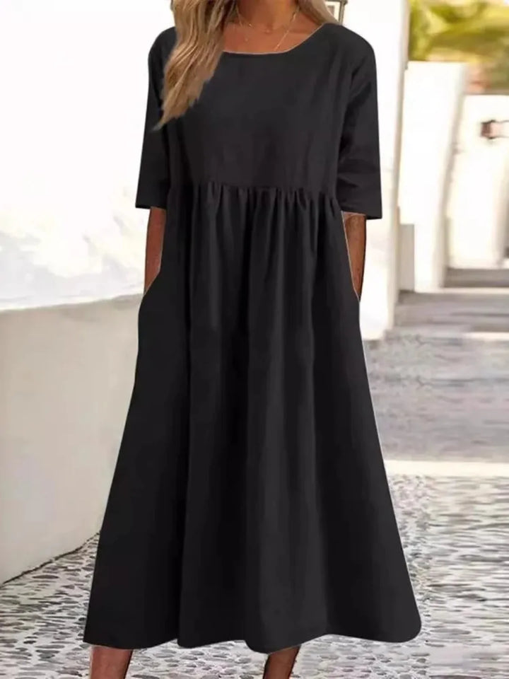 Harper | Relaxed Pocket Midi Dress