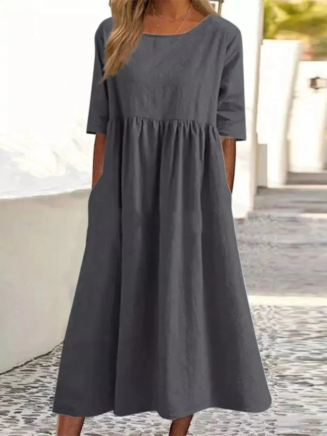 Harper | Relaxed Pocket Midi Dress