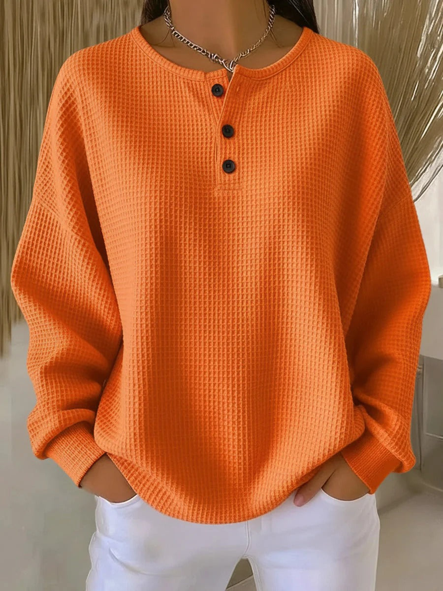 Sadie | Waffle Knit Color Block Sweater