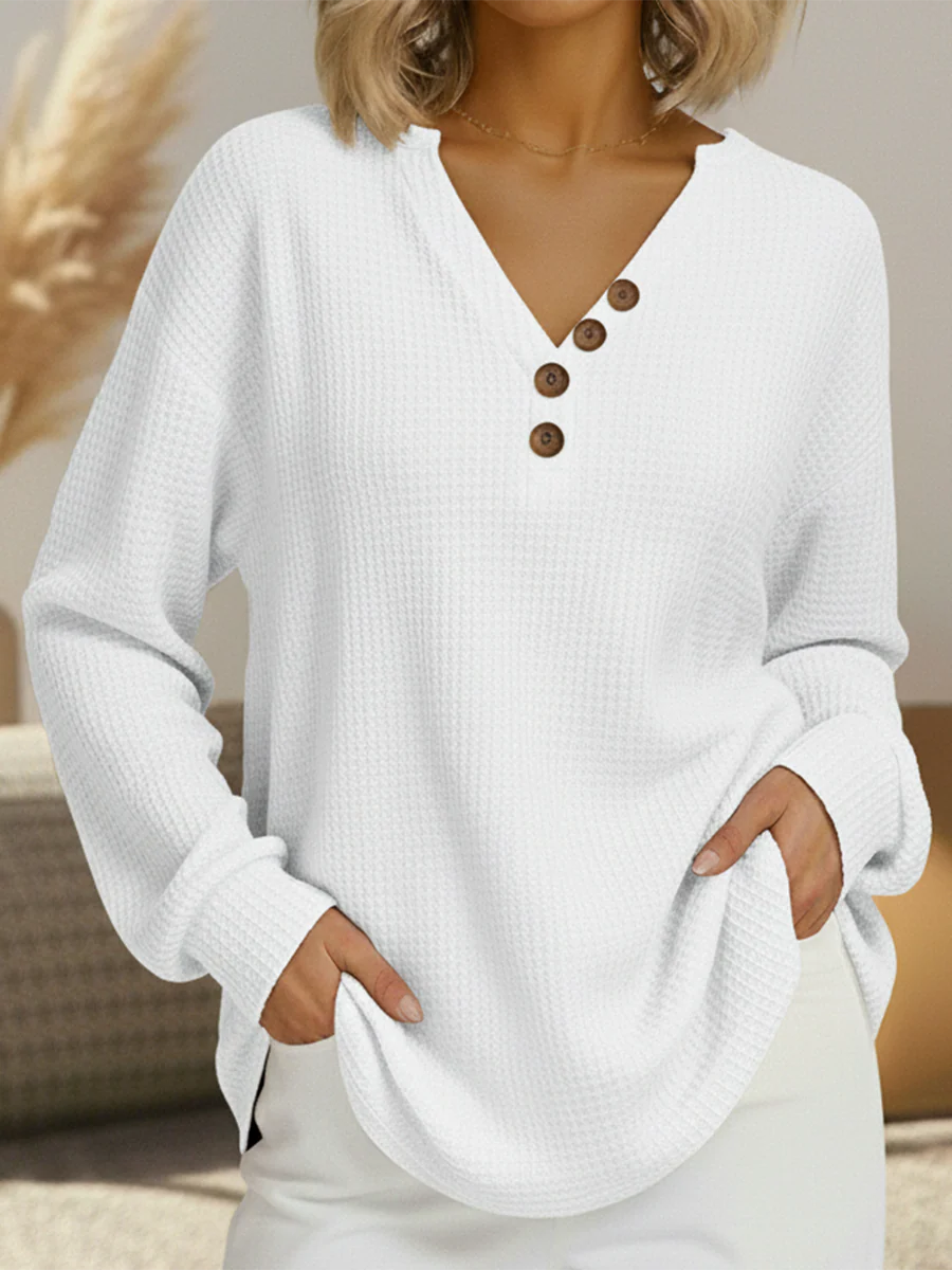 Sadie | Waffle Knit Color Block Sweater