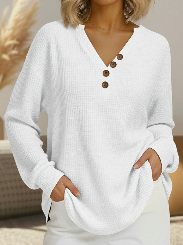 Sadie | Waffle Knit Color Block Sweater