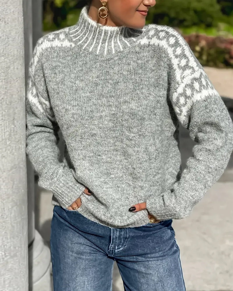 Sadie | Waffle Knit Color Block Sweater