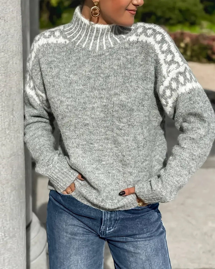 Sadie | Waffle Knit Color Block Sweater