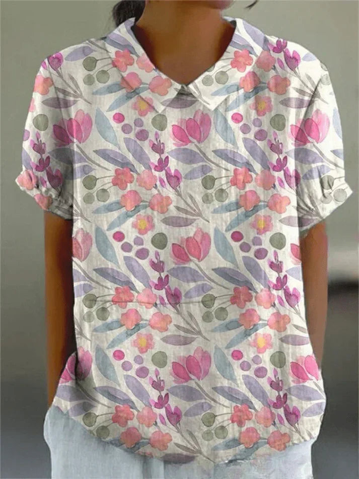 Chloe | Floral Short Sleeve Blouse