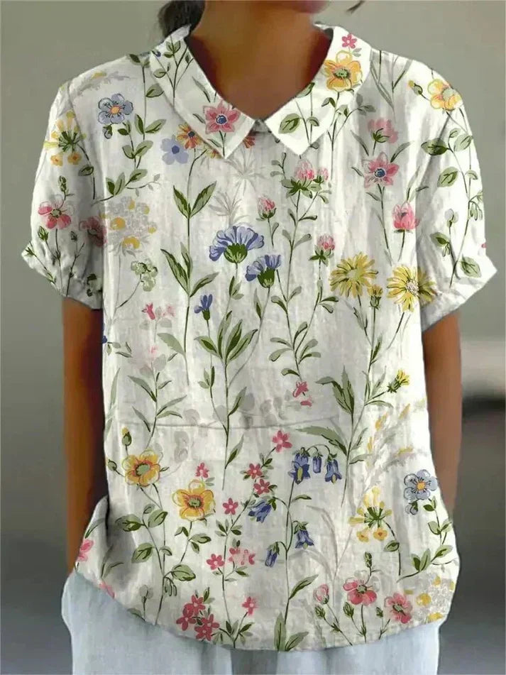 Chloe | Floral Short Sleeve Blouse