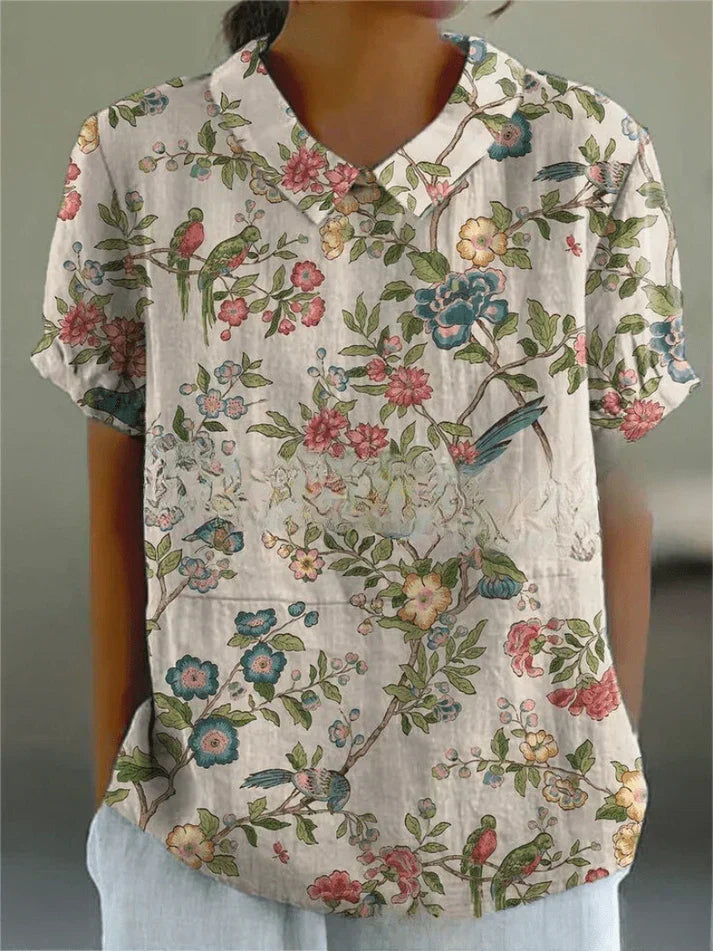Chloe | Floral Short Sleeve Blouse