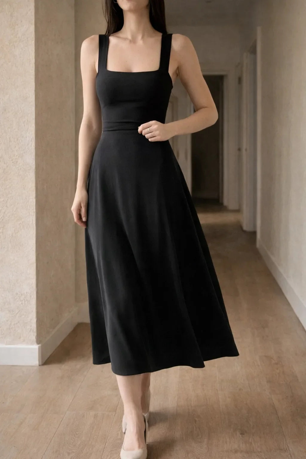 Seraphina | Square Neck Midi Dress