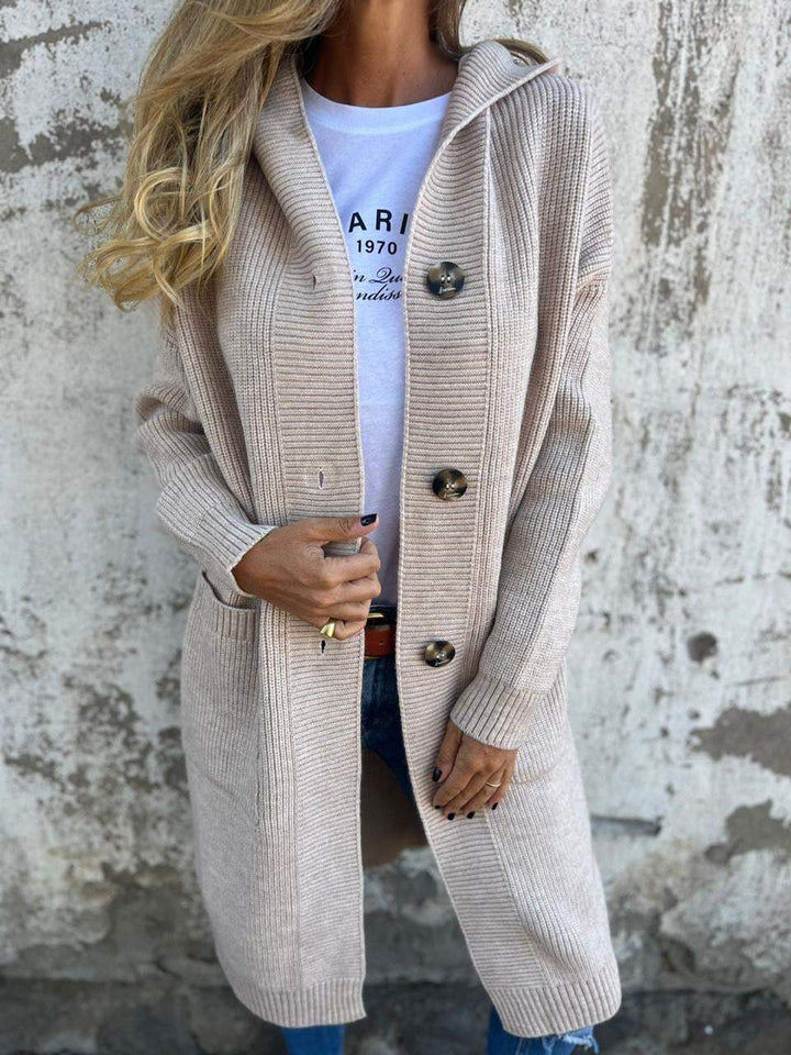 Geneva | Long hooded cardigan