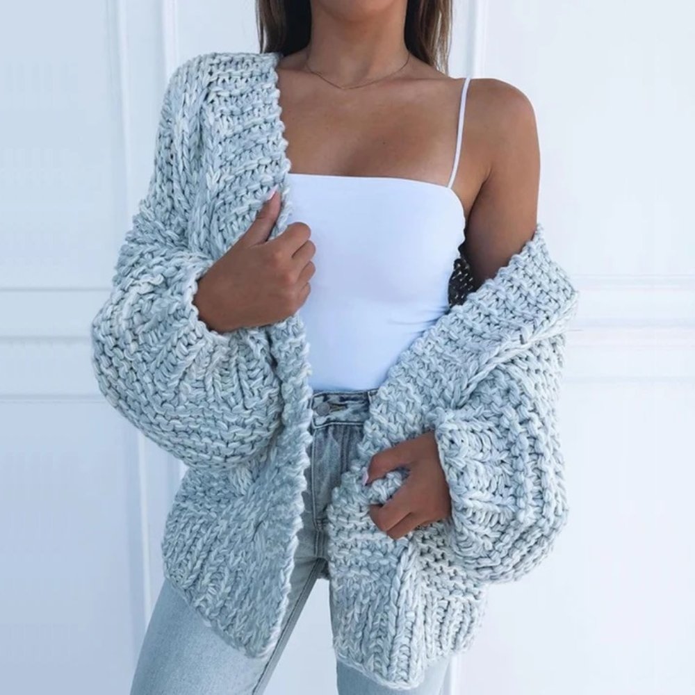Gina | Chunky knit cardigan for women