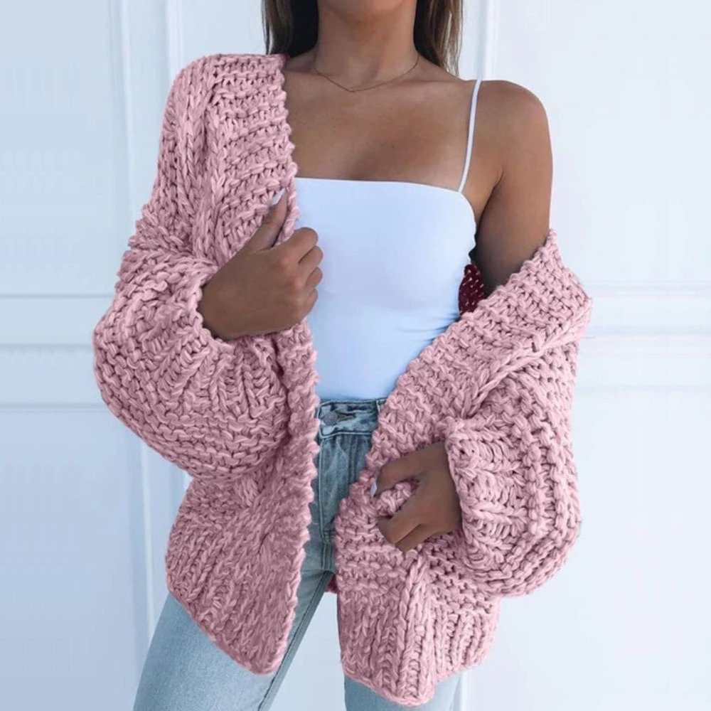 Gina | Chunky knit cardigan for women