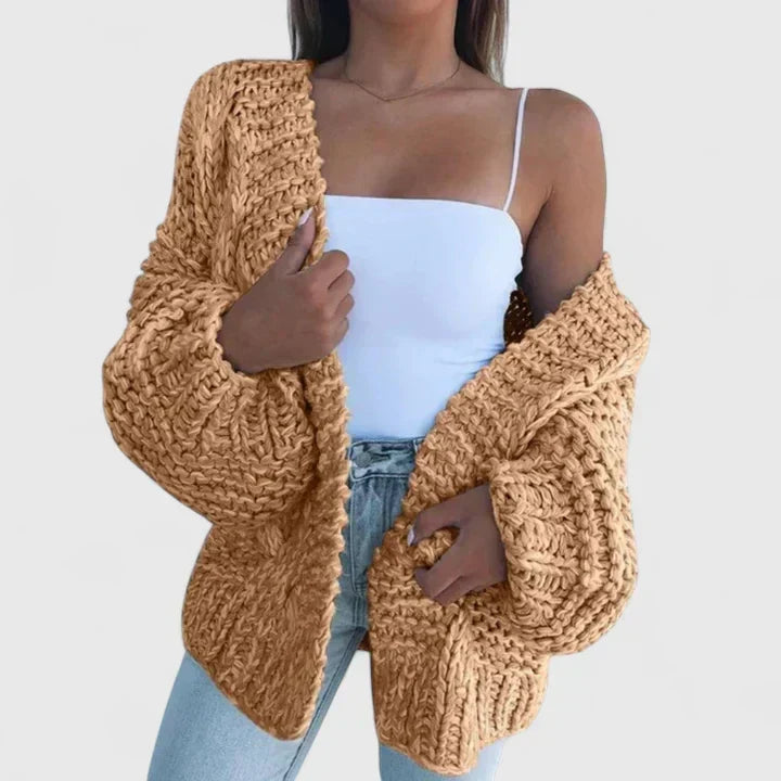 Gina | Chunky knit cardigan for women