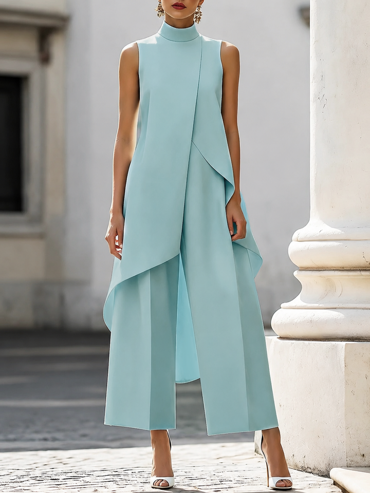 Calista | Women's High-Neck Wide-Leg Jumpsuit