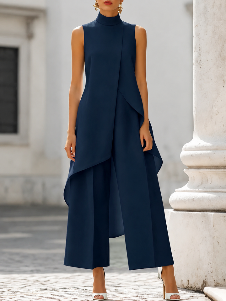 Calista | Women's High-Neck Wide-Leg Jumpsuit