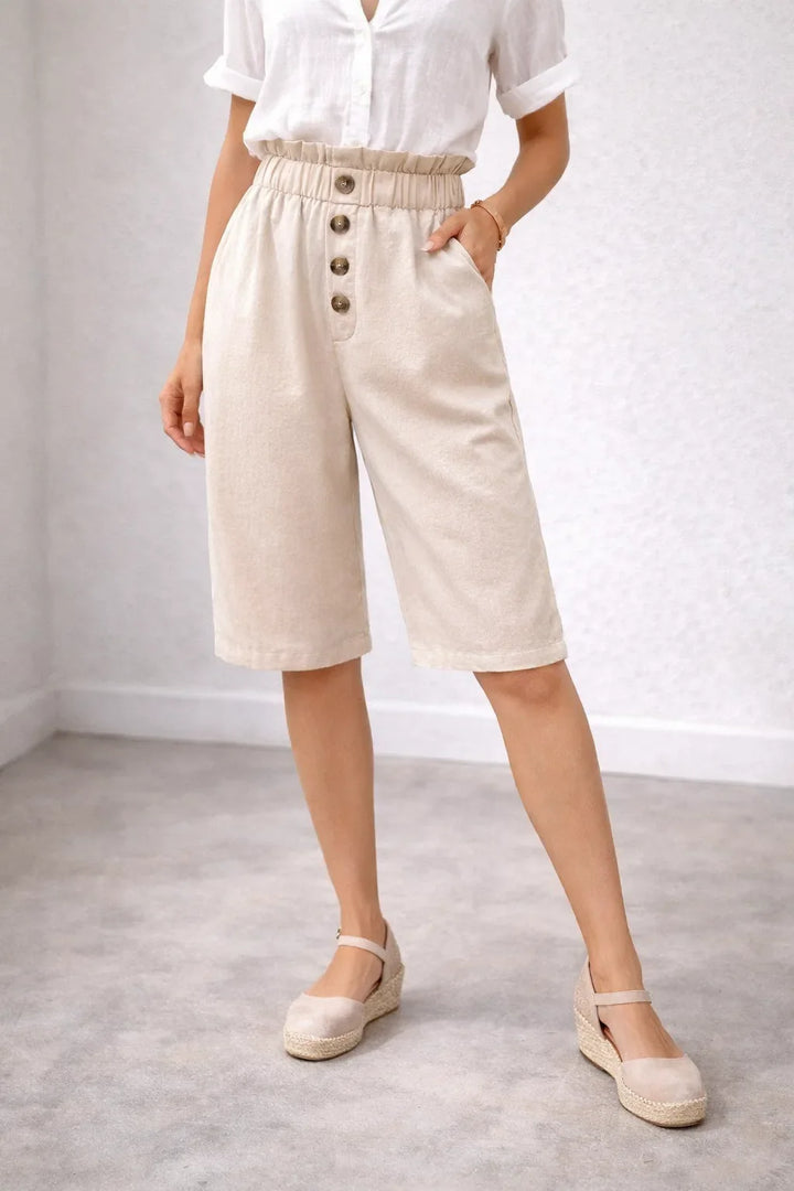 Harper | Paperbag Waist Bermuda Shorts